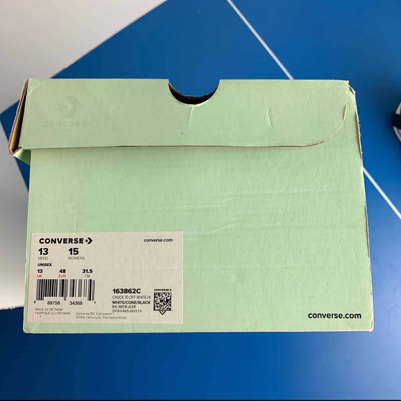 Men’s Off White x Converse Chuck 70 ‘White’ Size 13 Men 15 Women Authentic EUC - Picture 7 of 8